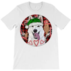 Christmas White Shepherd With Buffalo Plaid T-Shirt -Santa Clothing Shop pd.2526725552.24.25095398.s3.1 front white ffffff none x0y0 180 800x800 1