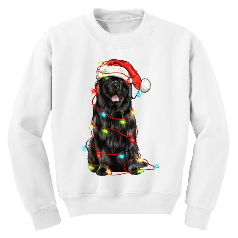 Christmas Newfoundland Dog Youth Sweatshirt 3 Christmas Newfoundland Dog Youth Sweatshirt - Image 3
