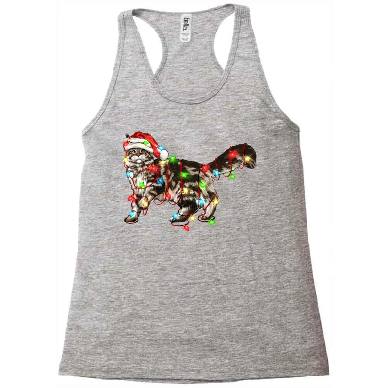 Christmas Christmas Maine Coon Cat Cat Racerback Tank 3 Christmas Christmas Maine Coon Cat Cat Racerback Tank - Image 3