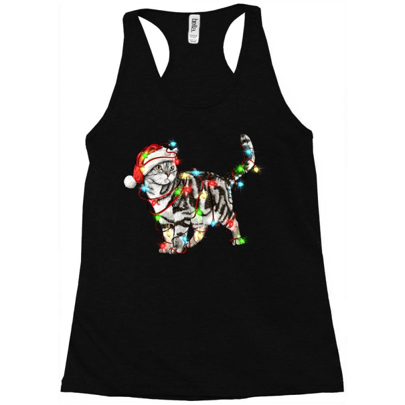 Christmas American Shorthair Cat Racerback Tank 3 Christmas American Shorthair Cat Racerback Tank - Image 3