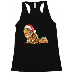 Christmas Persian Cat Racerback Tank -Santa Clothing Shop pd.2526740488.45.25093238.s3.1 front black ffffff none x0y0 144 800x800 1