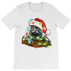 Christmas Scottish Fold Cat T-Shirt 7 Christmas Scottish Fold Cat T-Shirt -Santa Clothing Shop pd.2526742208.24.25093235.s3.1 front white ffffff none x0y20 180 800x800 1