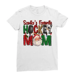 Santa's Favorite Hockey Mom Christmas Ladies Fitted T-Shirt -Santa Clothing Shop pd.2526772132.36.25095471.s3.1 front white ffffff none x0y0 154 800x800 1