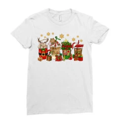 Christmas Coffee Drink Ladies Fitted T-Shirt -Santa Clothing Shop pd.2526775570.36.25096797.s3.1 front white ffffff none x0y0 154 800x800 1