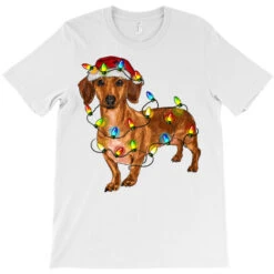 Dachshund Christmas Lights T-Shirt -Santa Clothing Shop pd.2526777545.24.25096830.s3.1 front white ffffff none x0y0 180 800x800 1