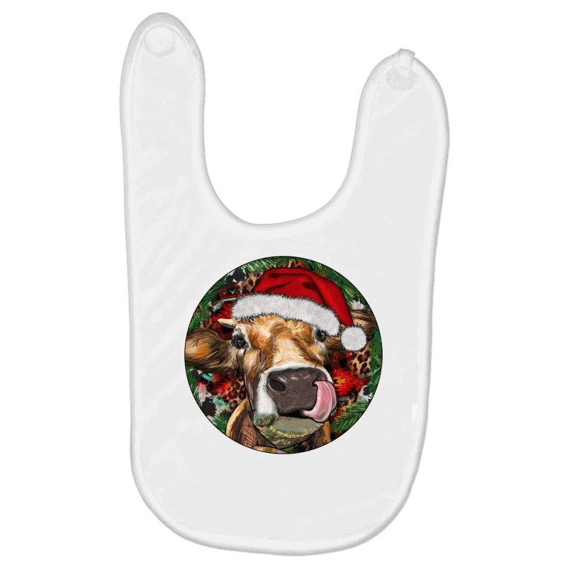 Hereford Cow Christmas Baby Bibs 1 Hereford Cow Christmas Baby Bibs