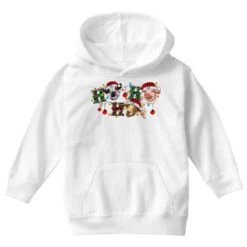 Hohoho Christmas Cows Youth Hoodie -Santa Clothing Shop pd.2526780010.53.25096875.s3.1 front white ffffff none x0y0 113 800x800 1