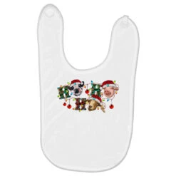 Hohoho Christmas Cows Baby Bibs