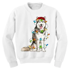 Husky Christmas Lights Youth Sweatshirt 7 Husky Christmas Lights Youth Sweatshirt -Santa Clothing Shop pd.2526781737.52.25096940.s3.1 front white ffffff none x1.5y0 166 800x800 1