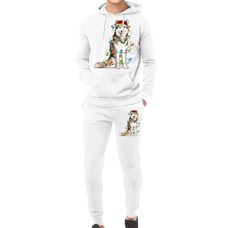 Husky Christmas Lights Hoodie & Jogger Set 1 Husky Christmas Lights Hoodie & Jogger Set