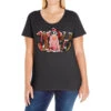 Christmas Joy With Pig Ladies Curvy T-Shirt