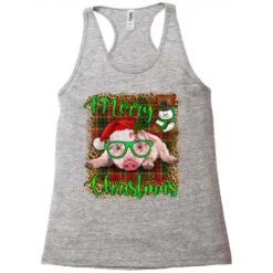 Merry Christmas Pig Racerback Tank -Santa Clothing Shop pd.2526785771.45.25097043.s3.1 front grey ffffff none x0y0 144 800x800 1