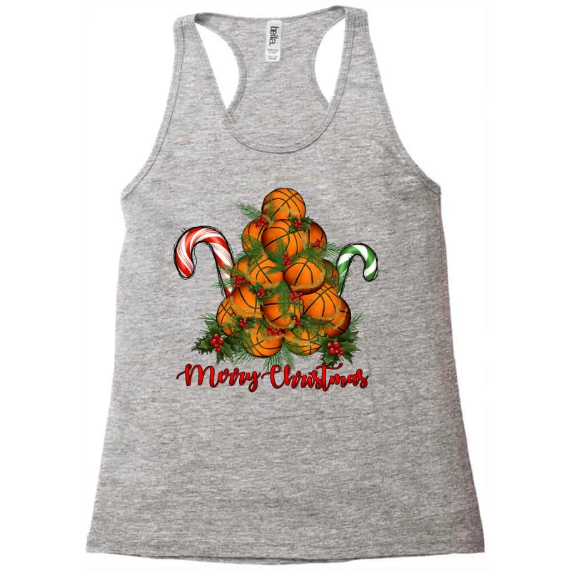 Merry Christmas Basketball Racerback Tank 3 Merry Christmas Basketball Racerback Tank - Image 3