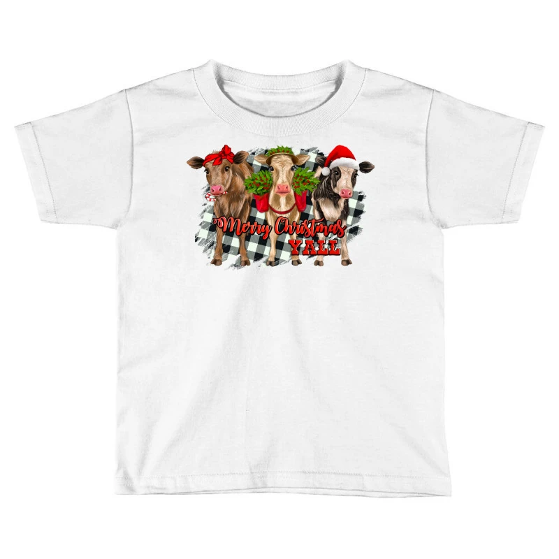 Merry Christmas Y'all Heifers Toddler T-shirt 1 Merry Christmas Y'all Heifers Toddler T-shirt