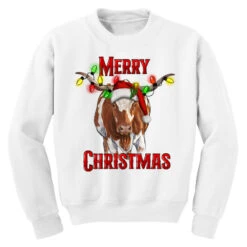 Merry Christmas Longhorn Cow Youth Sweatshirt -Santa Clothing Shop pd.2526787714.52.25097054.s3.1 front white ffffff none x0y0 169 800x800 1