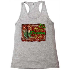 Merry Christmas Y'all Boots Racerback Tank -Santa Clothing Shop pd.2526788212.45.25097065.s3.1 front grey ffffff none x0y0 144 800x800 1