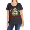 Merry Christmas Volleyball Ladies Curvy T-Shirt