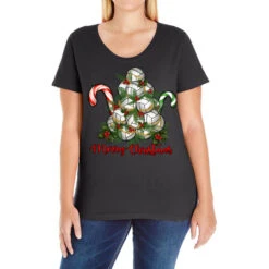 Merry Christmas Volleyball Ladies Curvy T-Shirt