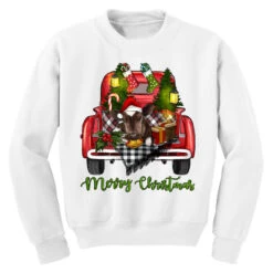 Merry Christmas Farm Truck With Baby Cow Youth Sweatshirt -Santa Clothing Shop pd.2526789758.52.25097060.s3.1 front white ffffff none x0y0 169 800x800 1