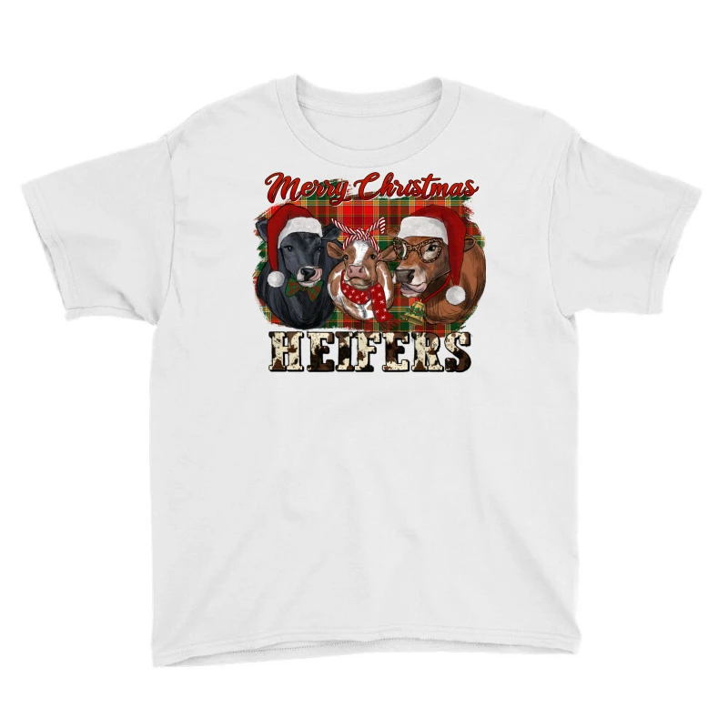Merry Christmas Heifers Youth Tee 3 Merry Christmas Heifers Youth Tee - Image 3