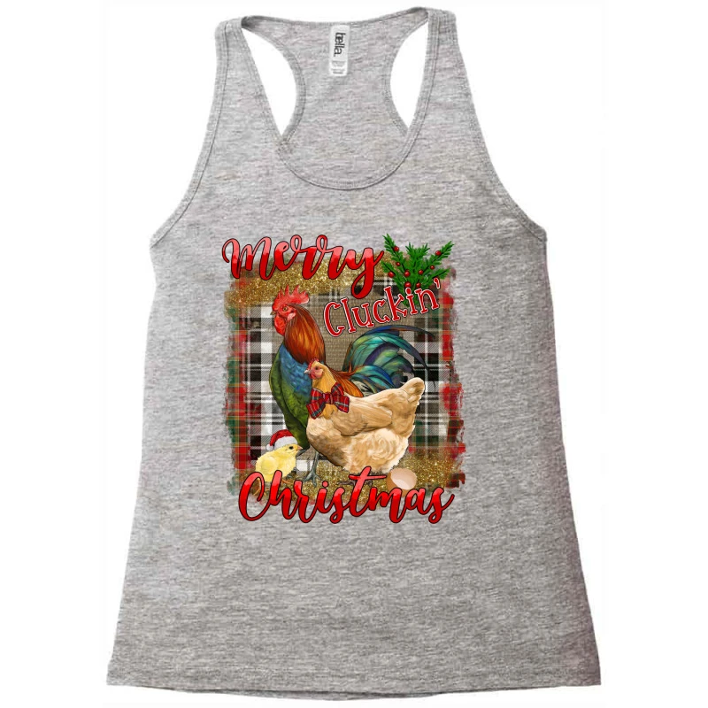 Merry Cluckin' Christmas Racerback Tank 3 Merry Cluckin' Christmas Racerback Tank - Image 3