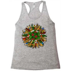 Leopard Christmas Sunflower Racerback Tank -Santa Clothing Shop pd.2526793008.45.25097100.s3.1 front grey ffffff none x0y0 144 800x800 1