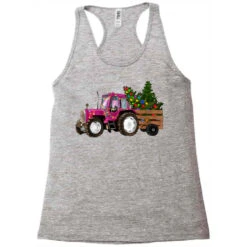 Pink Christmas Farm Tractor Racerback Tank -Santa Clothing Shop pd.2526794621.45.25097111.s3.1 front grey ffffff none x0y0 144 800x800 1