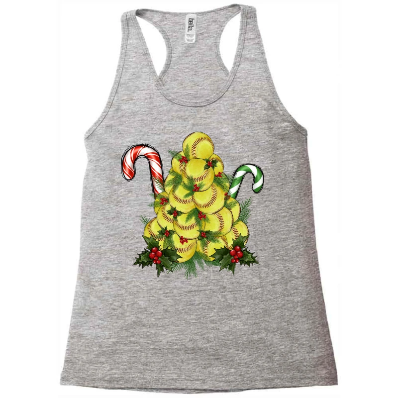 Lightning Softball Christmas Tree Racerback Tank 3 Lightning Softball Christmas Tree Racerback Tank - Image 3