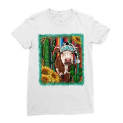 Western Christmas Cow Ladies Fitted T-Shirt 7 Western Christmas Cow Ladies Fitted T-Shirt -Santa Clothing Shop pd.2526803929.36.25097255.s3.1 front white ffffff none x0y0 154 800x800 1