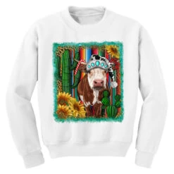 Western Christmas Cow Youth Sweatshirt -Santa Clothing Shop pd.2526803957.52.25097255.s3.1 front white ffffff none x0y0 169 800x800 1