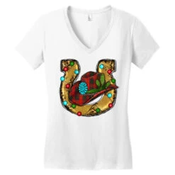 Christmas Horseshoe Women's V-Neck T-Shirt 7 Christmas Horseshoe Women's V-Neck T-Shirt -Santa Clothing Shop pd.2526804323.72.25097250.s3.1 front white ffffff none x0y0 138 800x800 1