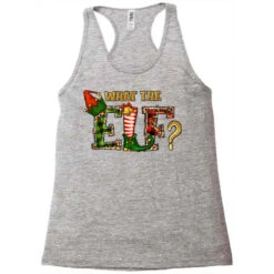 What The Elf Christmas Racerback Tank -Santa Clothing Shop pd.2526804901.45.25097248.s3.1 front grey ffffff none x0y0 144 800x800 1