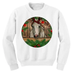 Christmas Horse Youth Sweatshirt 7 Christmas Horse Youth Sweatshirt -Santa Clothing Shop pd.2526805368.52.25097253.s3.1 front white ffffff none x0y0 169 800x800 1