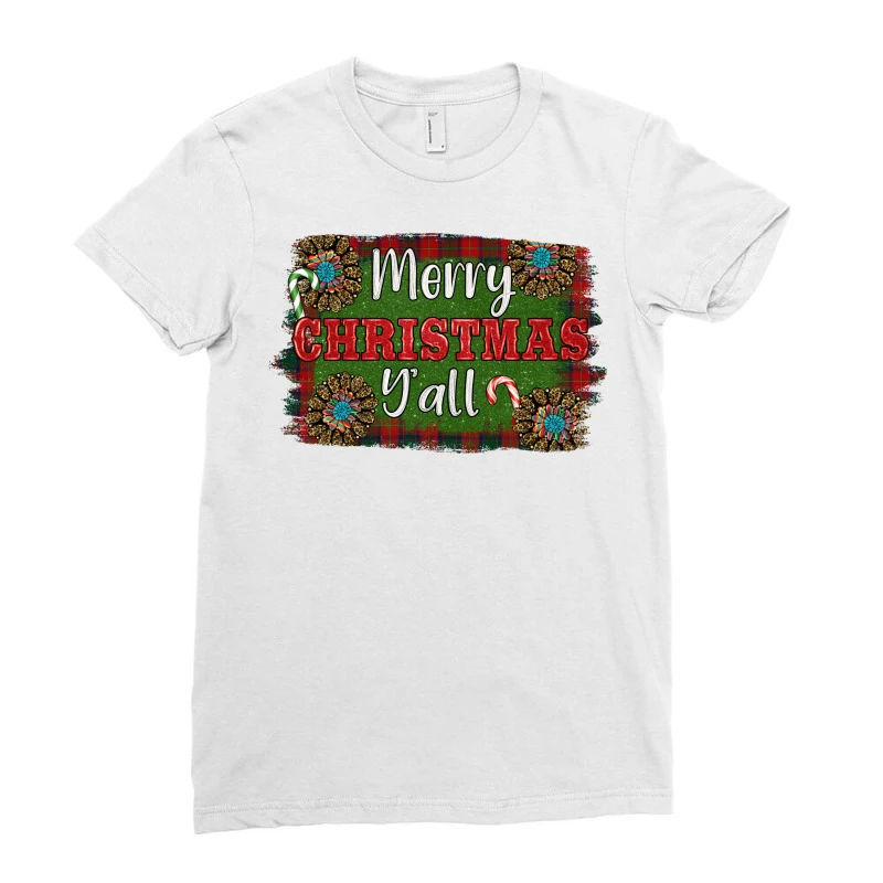 Merry Christmas Y'all Ladies Fitted T-Shirt 3 Merry Christmas Y'all Ladies Fitted T-Shirt - Image 3