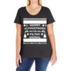 Merry Christmas Ya Filthy Animal Ladies Curvy T-Shirt