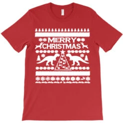 T Rex Ugly Christmas T-Shirt -Santa Clothing Shop pd.2526809165.24.25097330.s3.1 front red ffffff none x0y11 180 800x800 1