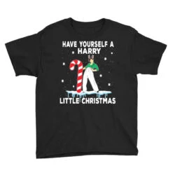 Have Yourself A Harry Little Christmas Youth Tee -Santa Clothing Shop pd.2526810126.37.25097363.s3.1 front black ffffff none x0y0 129 800x800 1