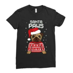 Santa Paws Merry Christmas Ladies Fitted T-Shirt -Santa Clothing Shop pd.2526811250.36.25097379.s3.1 front black ffffff none x2y0 150 800x800 1