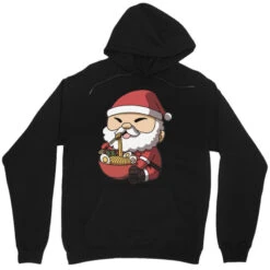Kawaii Anime Christmas Santa Claus Japanese Unisex Hoodie -Santa Clothing Shop pd.2526814035.31.25097400.s3.1 front black ffffff none x4y0 110 800x800 1