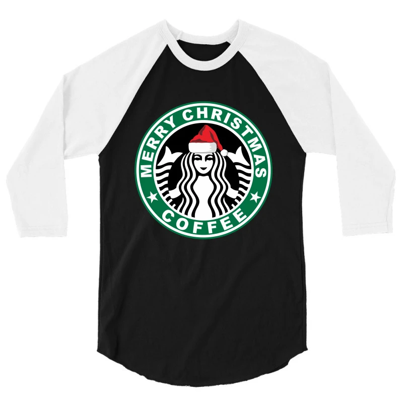 Christmas With Coffee 3/4 Sleeve Shirt 3 Christmas With Coffee 3/4 Sleeve Shirt - Image 3