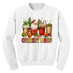 Christmas Santa Coffee Cups Current Mood Youth Sweatshirt -Santa Clothing Shop pd.2526983192.52.25100685.s3.1 front white ffffff none x0y0 169 800x800 1