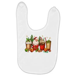 Christmas Santa Coffee Cups Baby Bibs