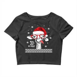 Ugly Christmas Llama Santa Xmas Llama Alpaca G Crop Top