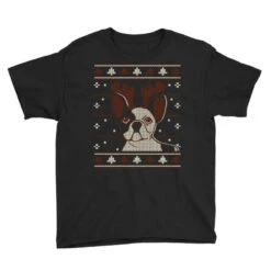 Ugly Christmas French Bulldog Puppy With Reindeer Youth Tee 7 Ugly Christmas French Bulldog Puppy With Reindeer Youth Tee -Santa Clothing Shop pd.2527015867.37.25089430.s3.1 front black ffffff none x0.5y0 128 800x800 1