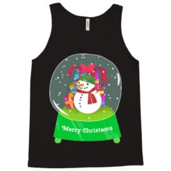 Snow Globe Funny Xmas Snowman Snowflakes Christmas Tank Top -Santa Clothing Shop pd.2527021892.30.25094027.s3.1 front black ffffff none x5.5y0 169 800x800 1