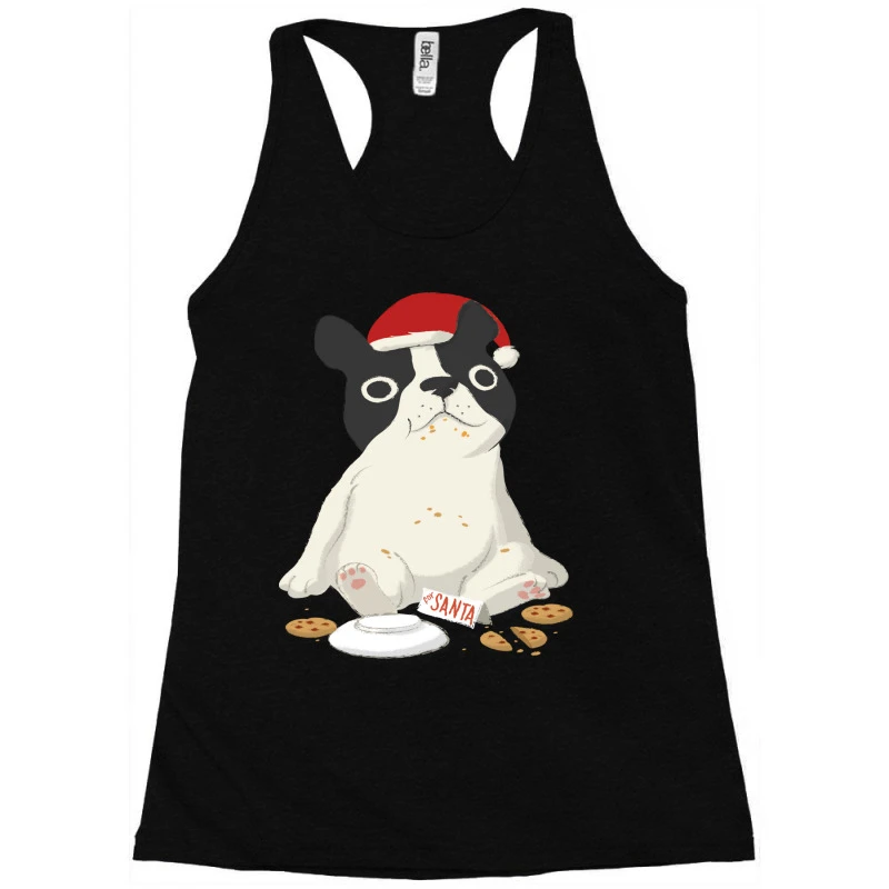 Santa English Bulldog Cookie Christmas Dog Lov Racerback Tank 3 Santa English Bulldog Cookie Christmas Dog Lov Racerback Tank - Image 3
