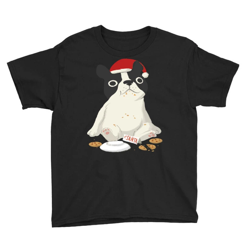 Santa English Bulldog Cookie Christmas Dog Lov Youth Tee 3 Santa English Bulldog Cookie Christmas Dog Lov Youth Tee - Image 3