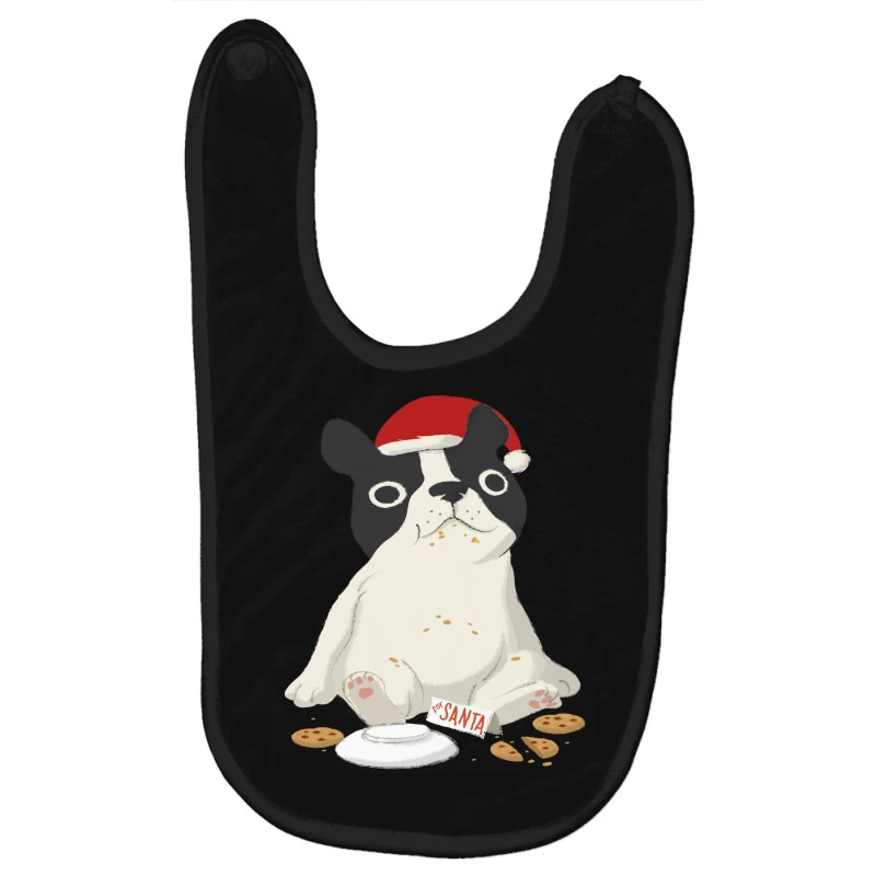 Santa English Bulldog Cookie Christmas Dog Lov Baby Bibs 1 Santa English Bulldog Cookie Christmas Dog Lov Baby Bibs