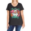 Christmas Vibes Santa Ladies Curvy T-Shirt