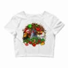 Christmas Party And Chickens Crop Top